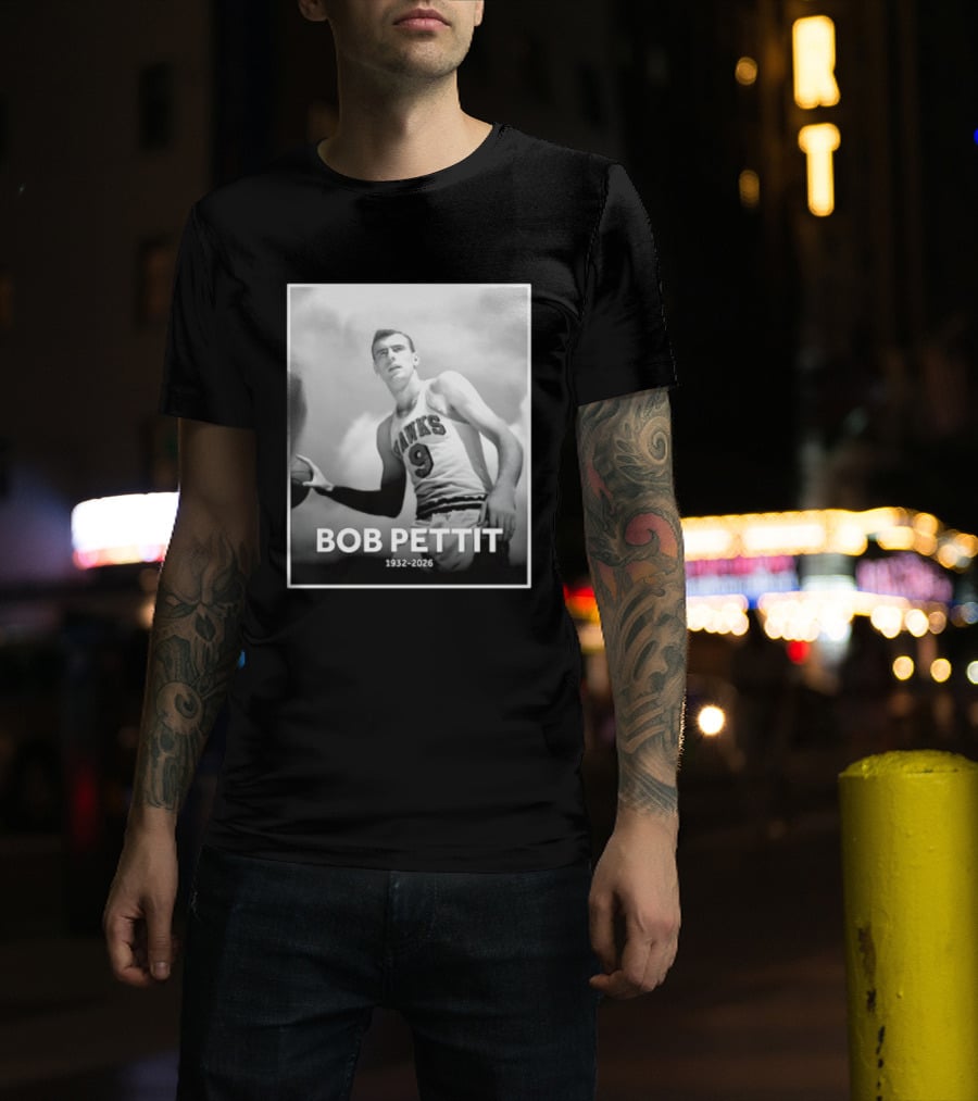 Bob Pettit 1932 2026 Hawks Basketball Legend T-Shirt