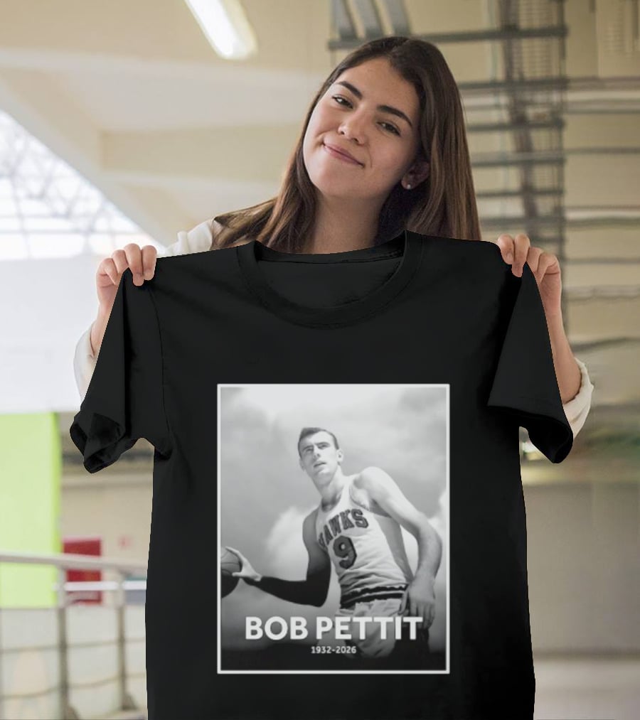 Bob Pettit 1932 2026 Hawks Basketball Legend T-Shirt