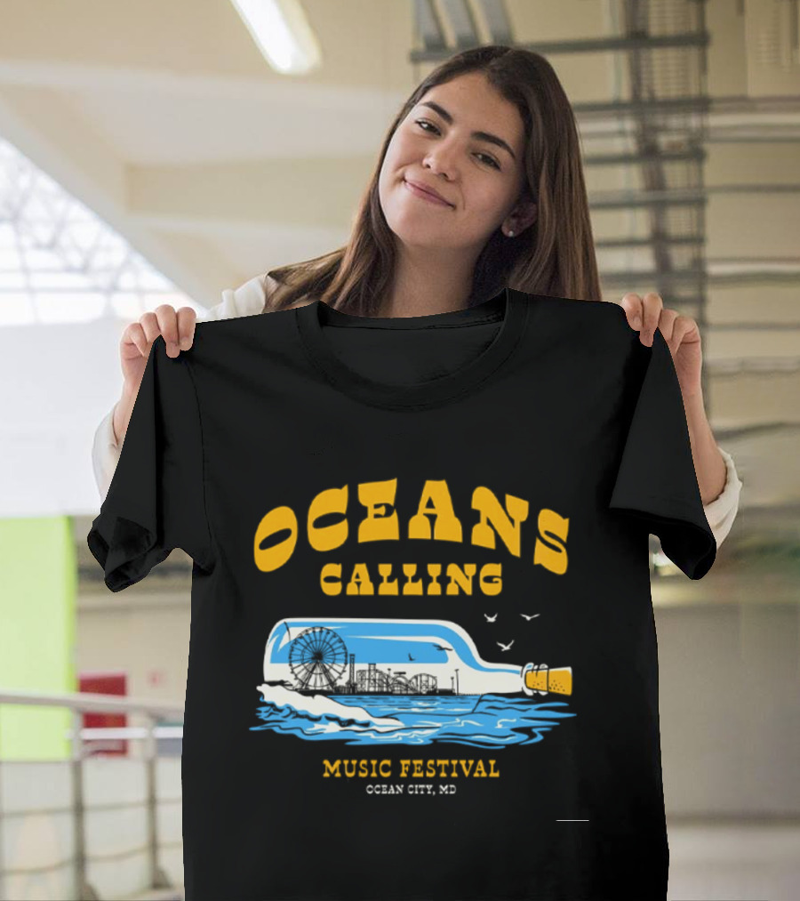 Ocean City MD Oceans Calling Music Festival 2026 Bottle Lineup T-Shirt