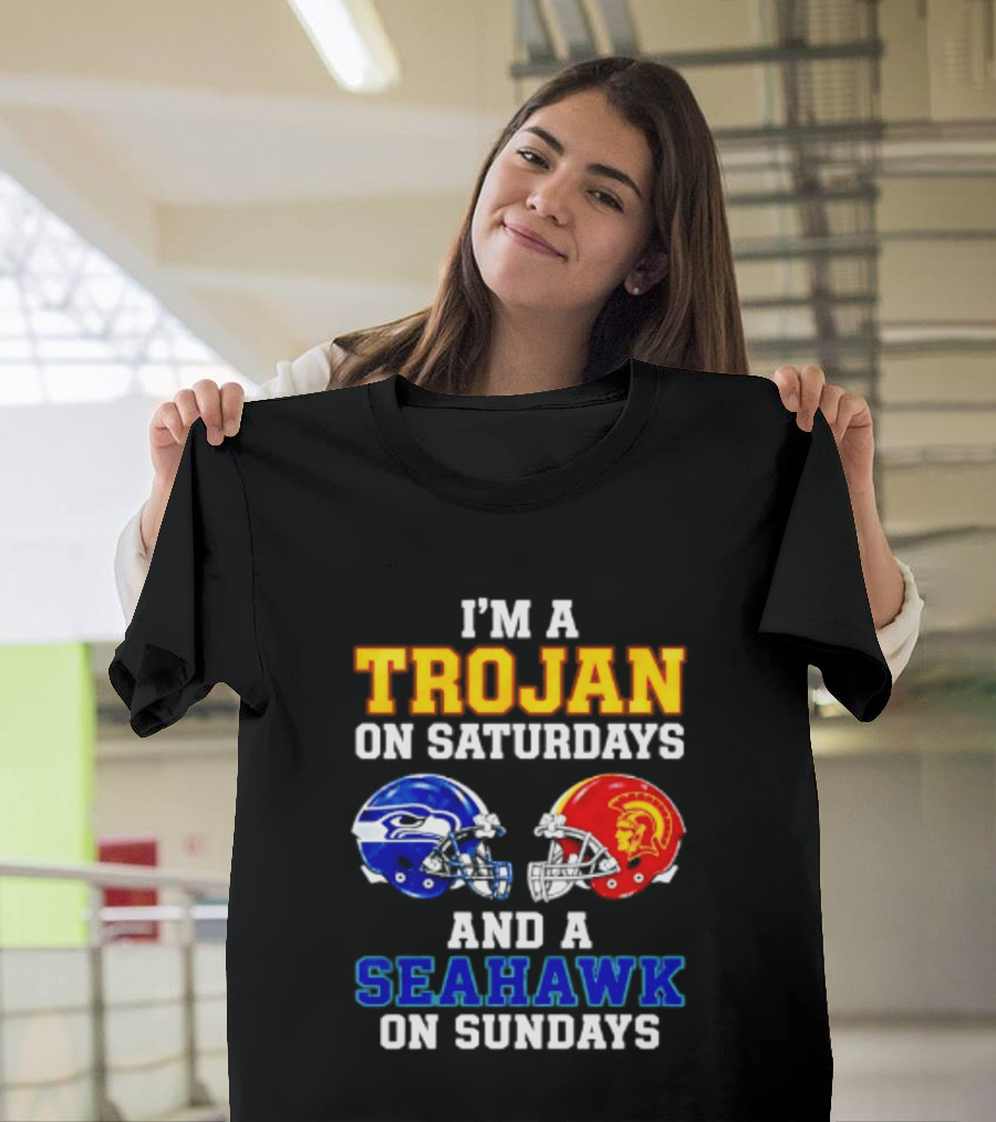 I’m A USC Trojans On Saturdays And A Seattle Seahawks On Sundays T-Shirt