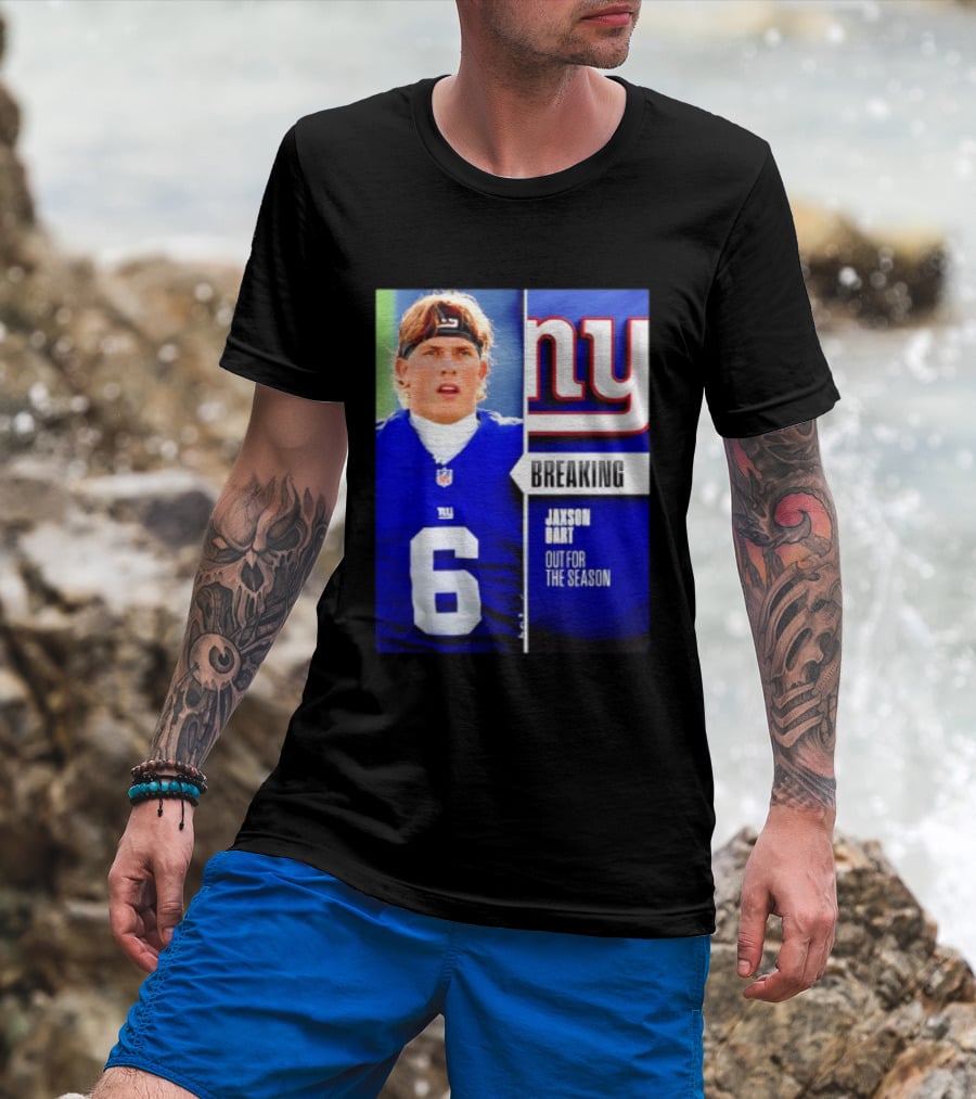 New York Giants Jaxson Dart Breaking Out For The Season T-Shirt