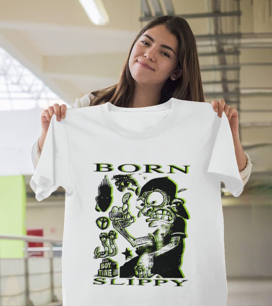 Born Slippy Bad Boy Tune Get Wet Like An Angel Two Sided T-Shirt