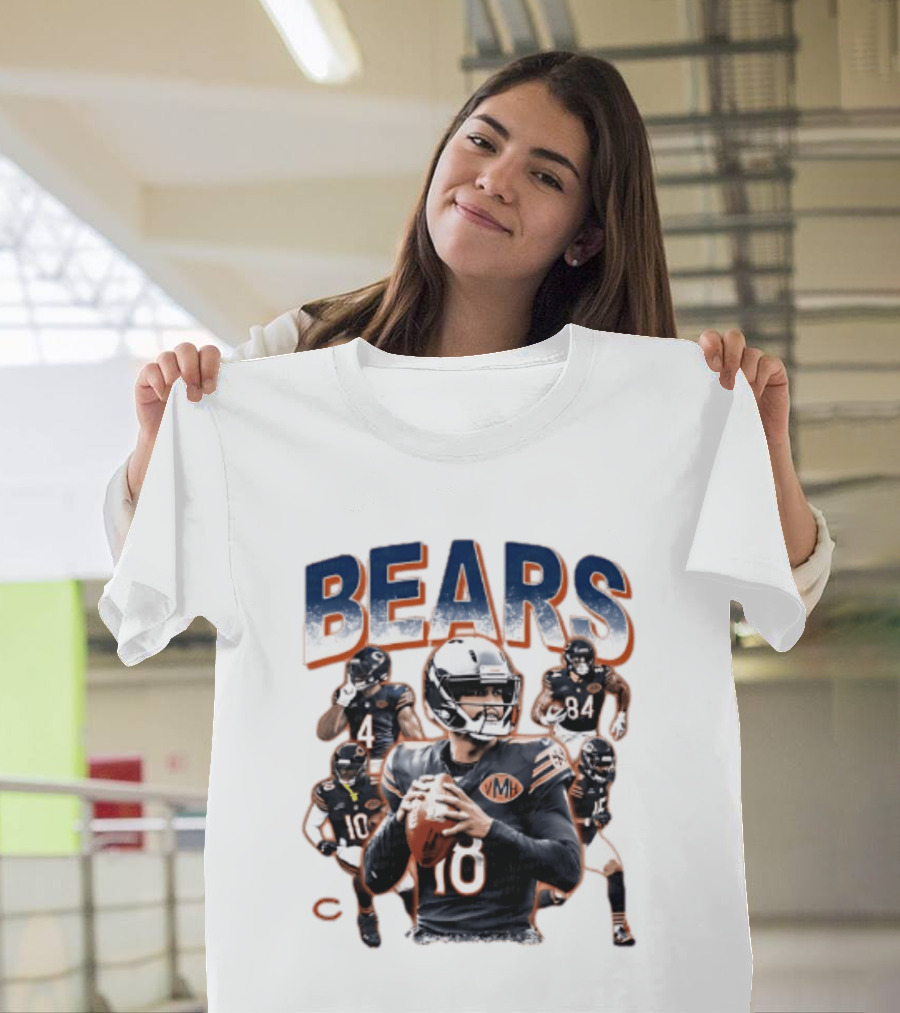 BEARS Chicago 2026 Football Team Collage T-Shirt