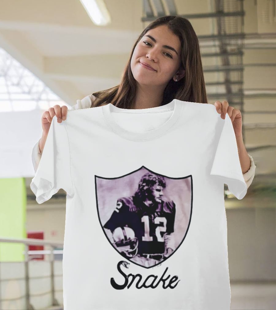 Ken Stabler Snake 12 Oakland Raiders T-Shirt