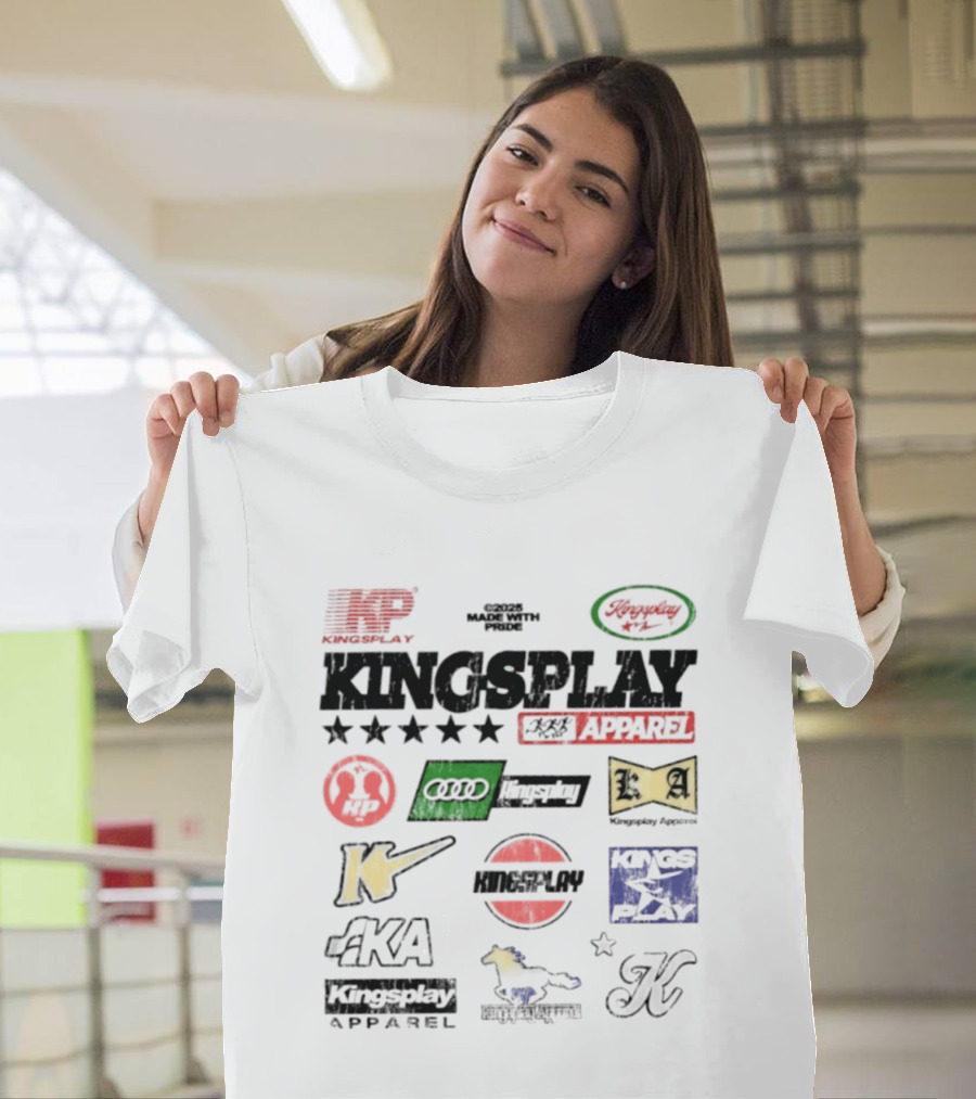Kingsplay Vintage Style Apparel Collection Logo And Icon Mashup T-Shirt