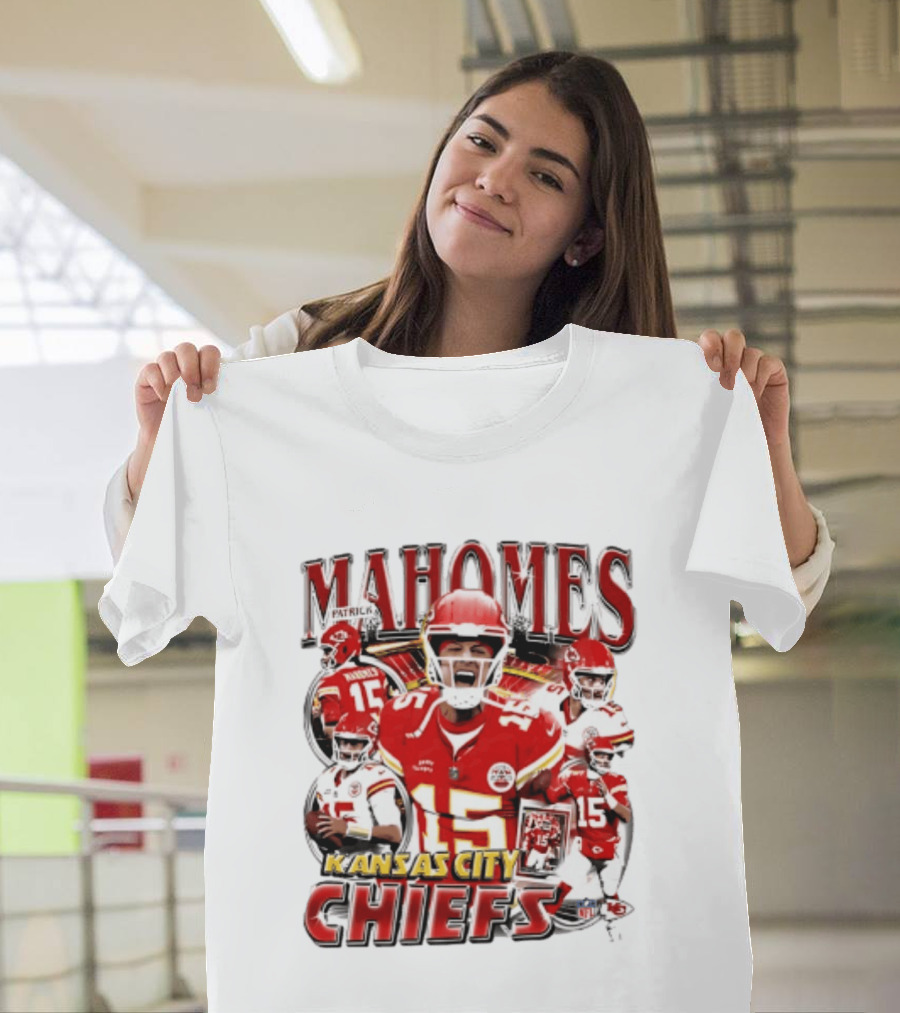 Patrick Mahomes Kansas City Chiefs NFL Player Collage 2026 T-Shirt