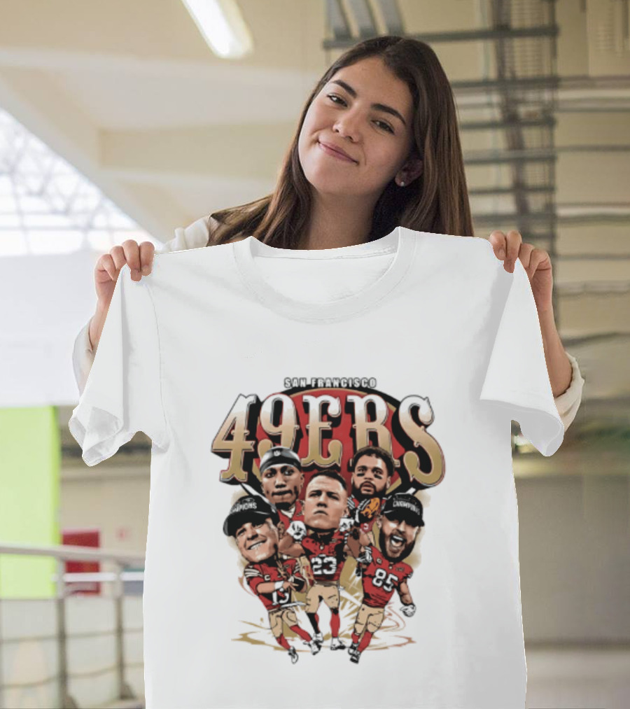 San Francisco 49ers 2026 Big Head Players NFL Football T-Shirt