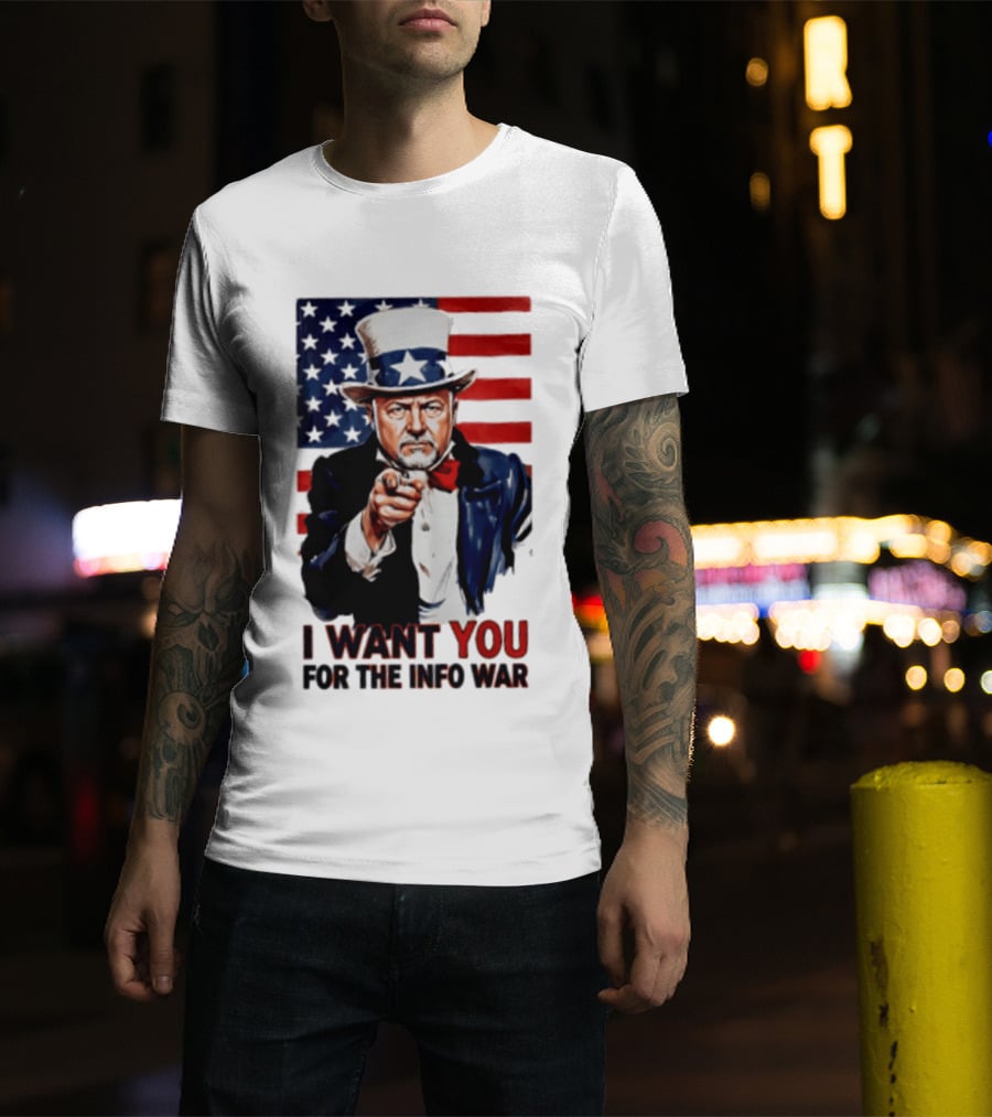 Uncle Sam I Want You For The Info War American Flag T-Shirt