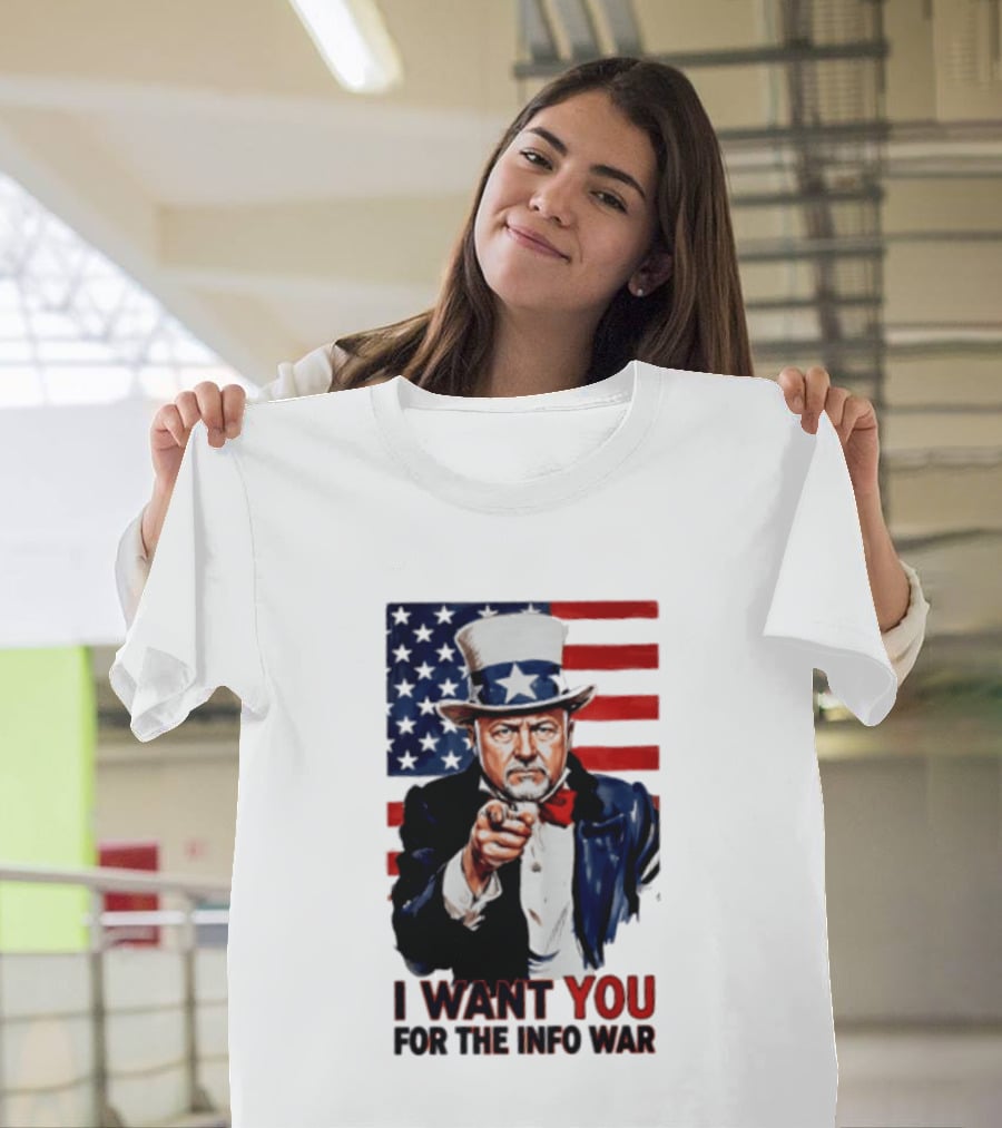 Uncle Sam I Want You For The Info War American Flag T-Shirt