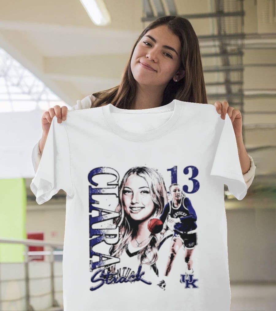 Clara Strack 13 Kentucky Wildcats NCAA Women's Basketball Player T-Shirt
