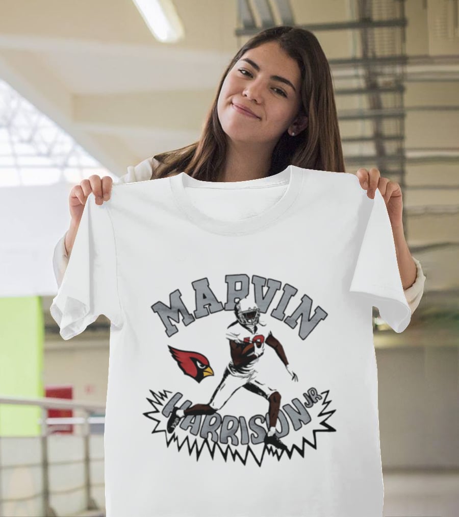 Marvin Harrison Jr. Arizona Cardinals Football Iconic Pose T-Shirt