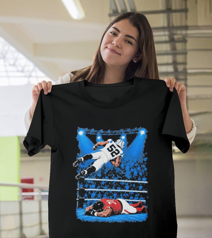 2026 Panthers Trevis Gipson Top Rope Wrestling Leap T-Shirt