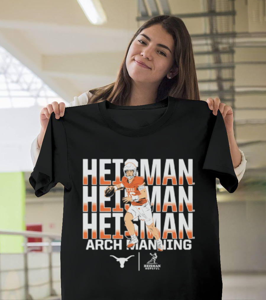 Texas Longhorns Arch Manning Heisman Trophy Contender NCAA Football T-Shirt