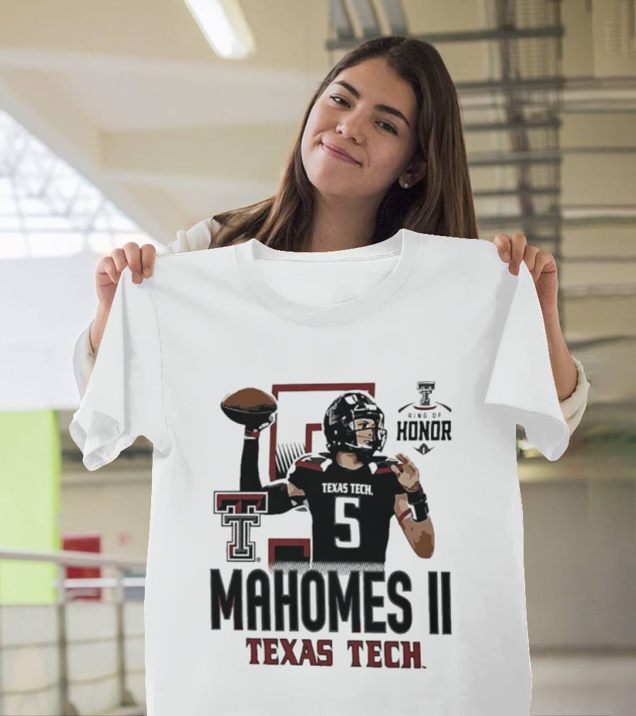Mahomes II Texas Tech Red Raiders Ring Of Honor Player T-Shirt
