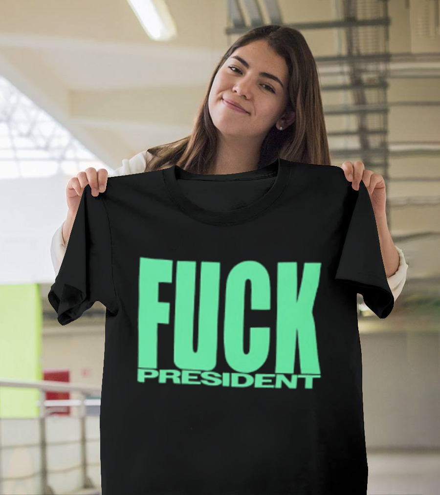 Fuck President Twitching Tongues Louder Than President 2 Sided T-Shirt