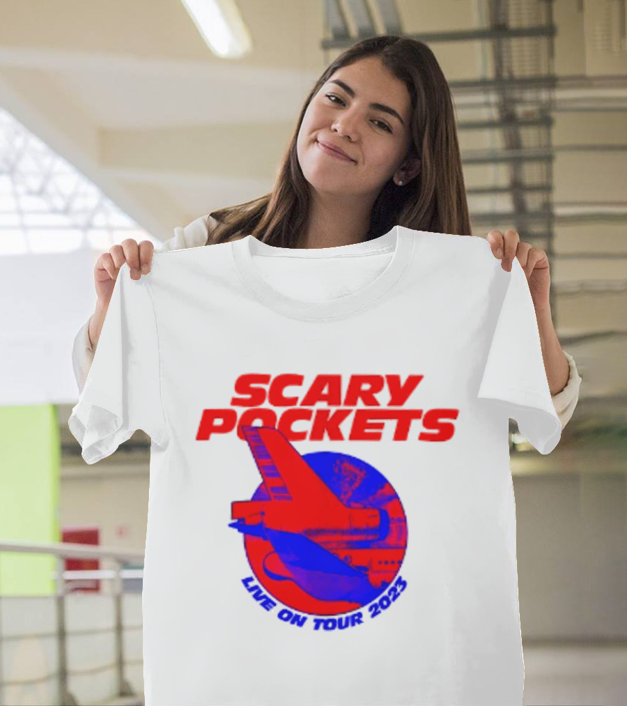 Scary Pockets Live On Tour 2023 Bold Red Airplane T-Shirt