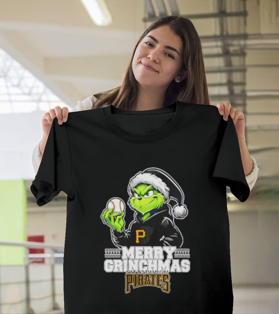 Merry Grinchmas Pittsburgh Pirates Baseball Christmas 2026 T-Shirt