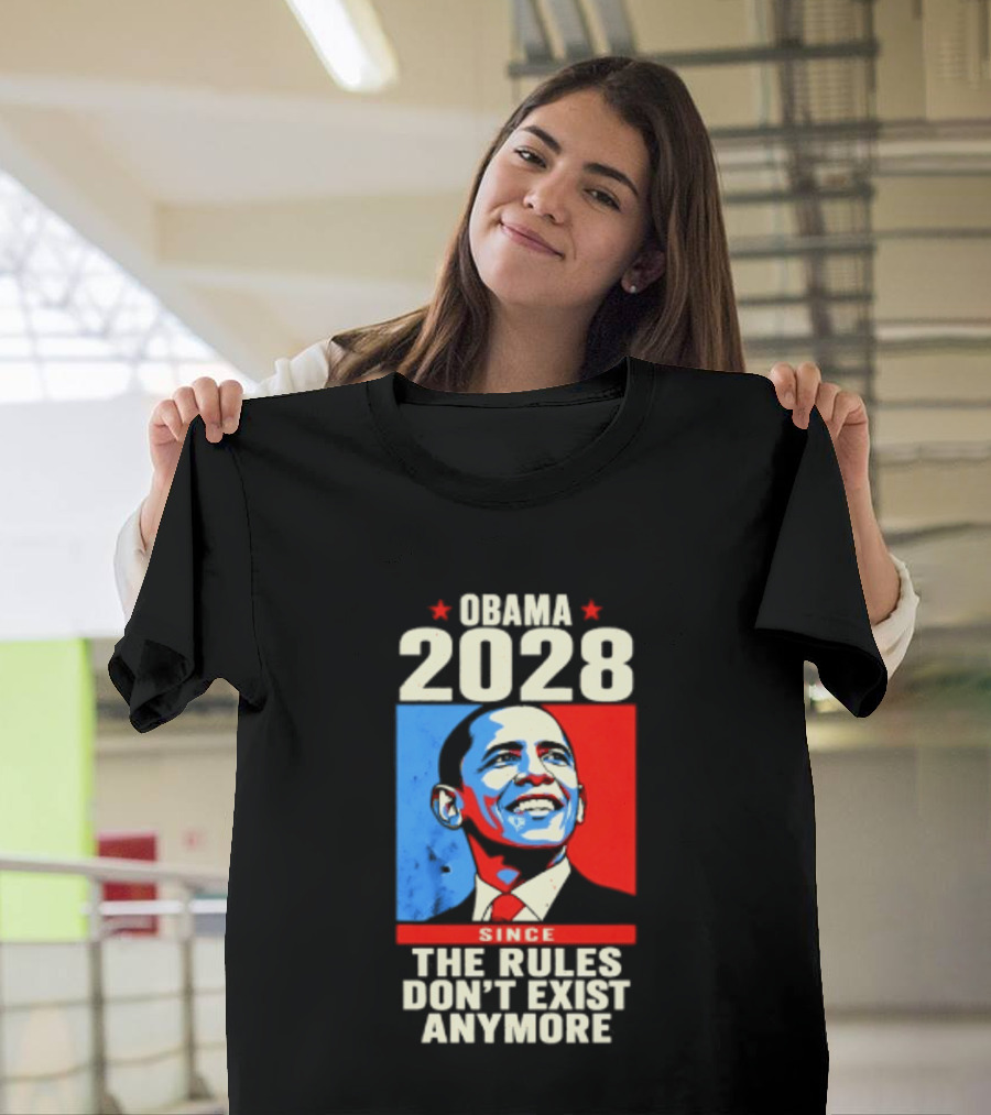 Obama 2028 Since The Rules Don't Exist Anymore Iconic Red And Blue T-Shirt