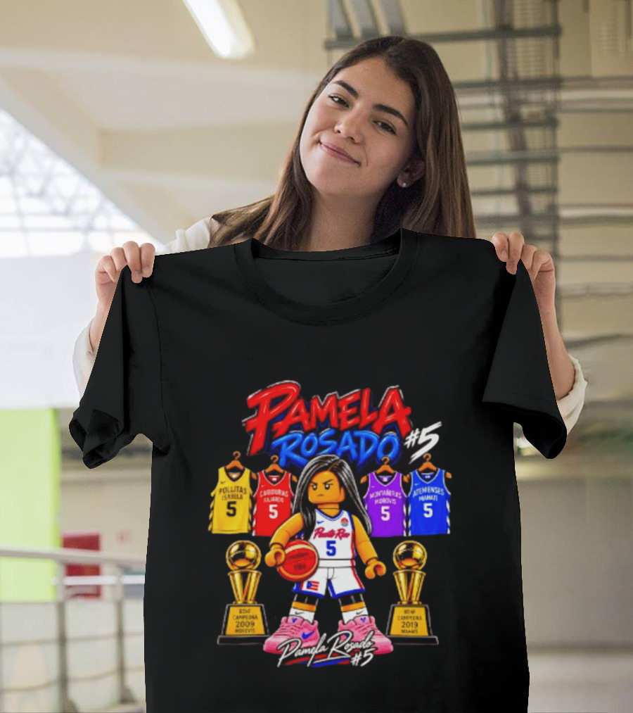 Pamela Rosado #5 Puerto Rico Champion Legacy Basketball Jerseys And Trophies T-Shirt