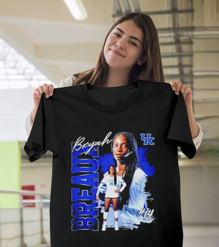 Bryah Breaux 14 Kentucky Wildcats Volleyball UK T-Shirt