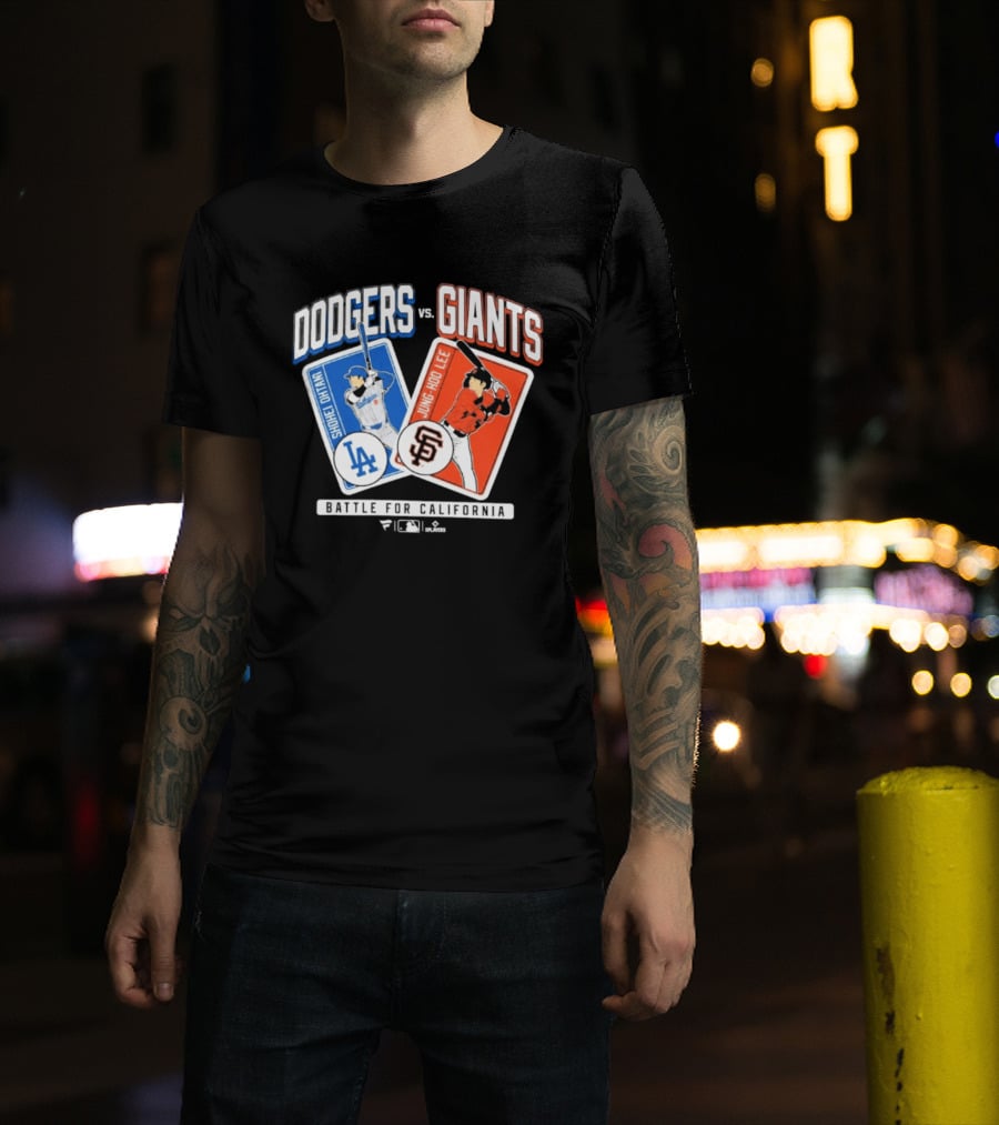 Los Angeles Dodgers Shohei Ohtani Vs San Francisco Giants Jung Hoo Lee Battle For California 2026 T-Shirt