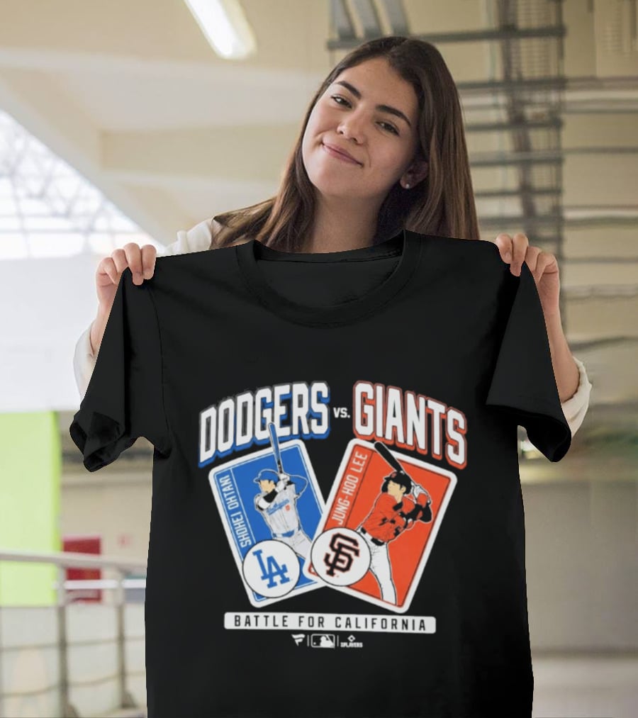 Los Angeles Dodgers Shohei Ohtani Vs San Francisco Giants Jung Hoo Lee Battle For California 2026 T-Shirt