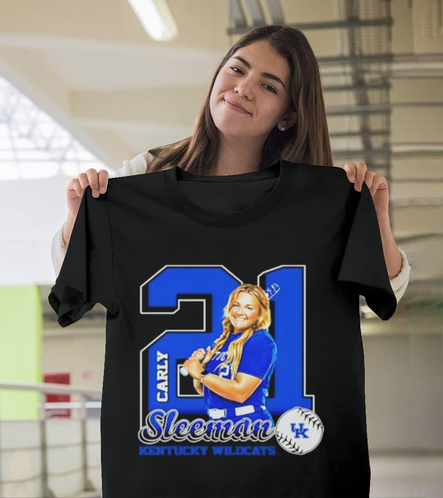 Carly Sleeman 21 Kentucky Wildcats NCAA Softball UK T-Shirt