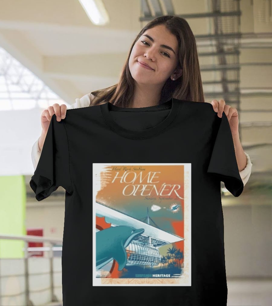 Hard Rock Stadium Home Opener Miami Dolphins Vs Kansas City Chiefs Sunday September 27 2026 Heritage T-Shirt