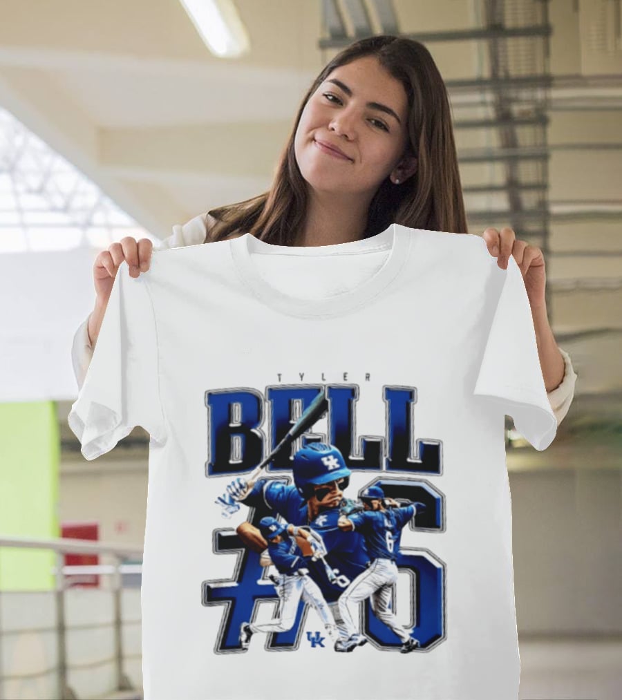Tyler Bell 6 Kentucky Wildcats NCAA Baseball Player T-Shirt