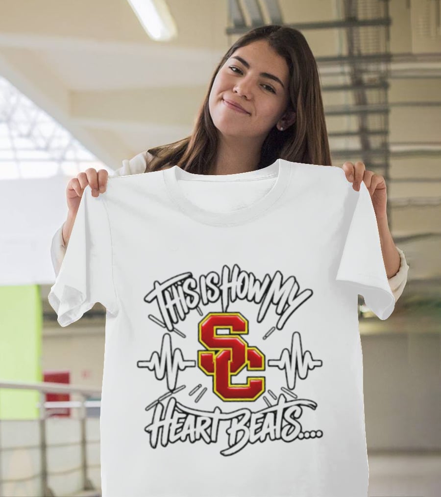 USC Trojans This Is How My Heart Beats NCAA Football T-Shirt