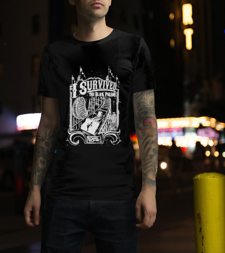 Survived The Black Parade Roller Theme Park Experience T-Shirt