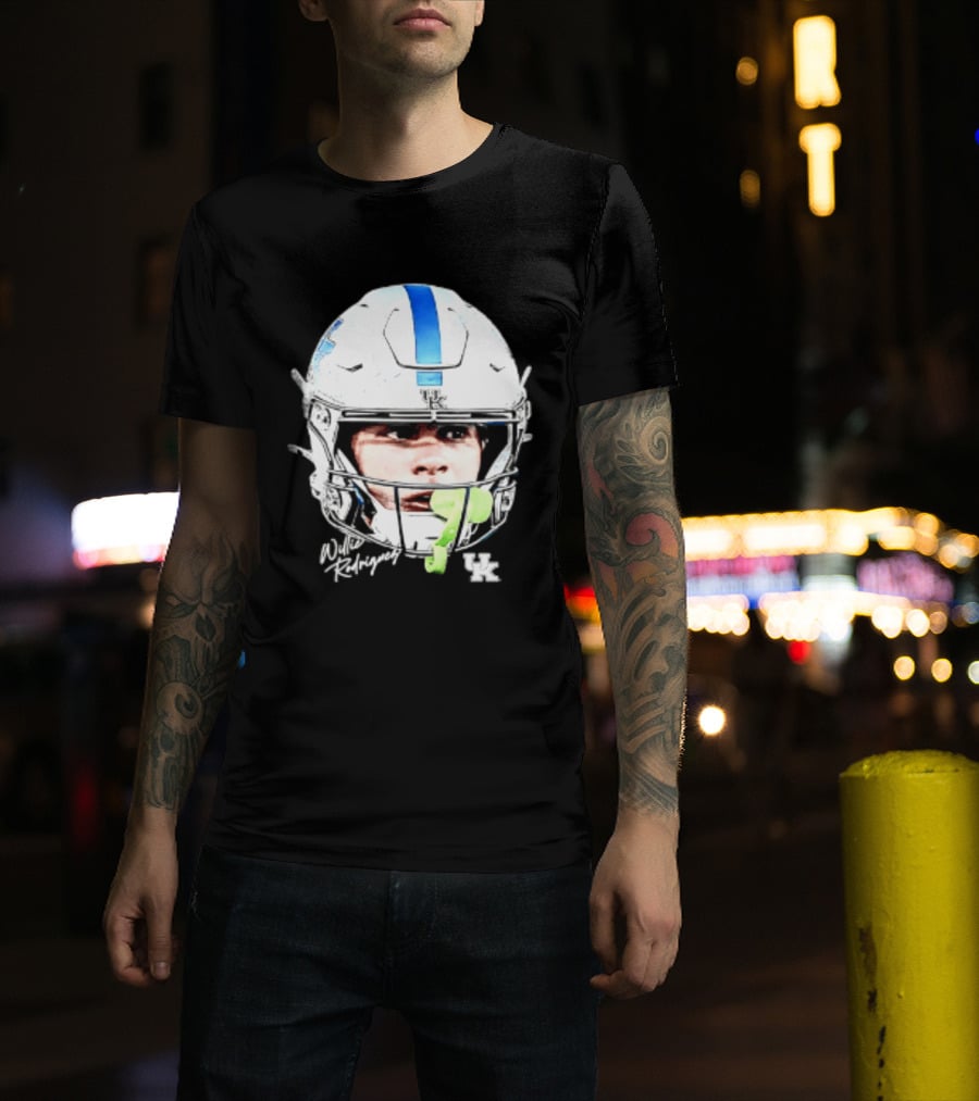 Willie Rodriguez Kentucky Wildcats Football Swag Head Design 81 NCAA T-Shirt
