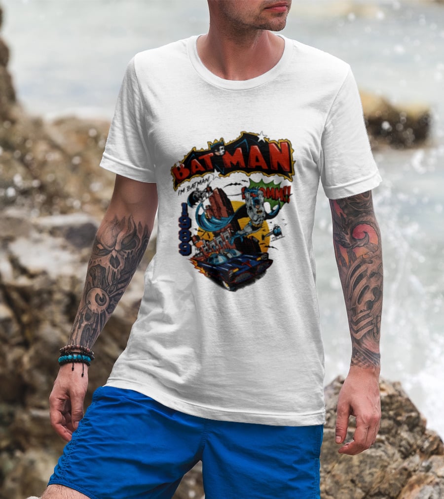 Batman 1989 I'm Batman DC Comics Batmobile T-Shirt