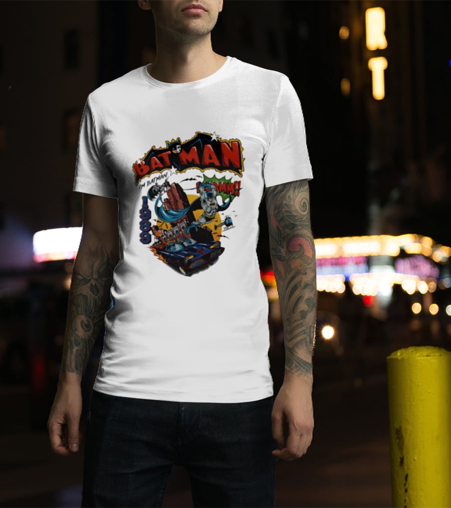 Batman 1989 I'm Batman DC Comics Batmobile T-Shirt