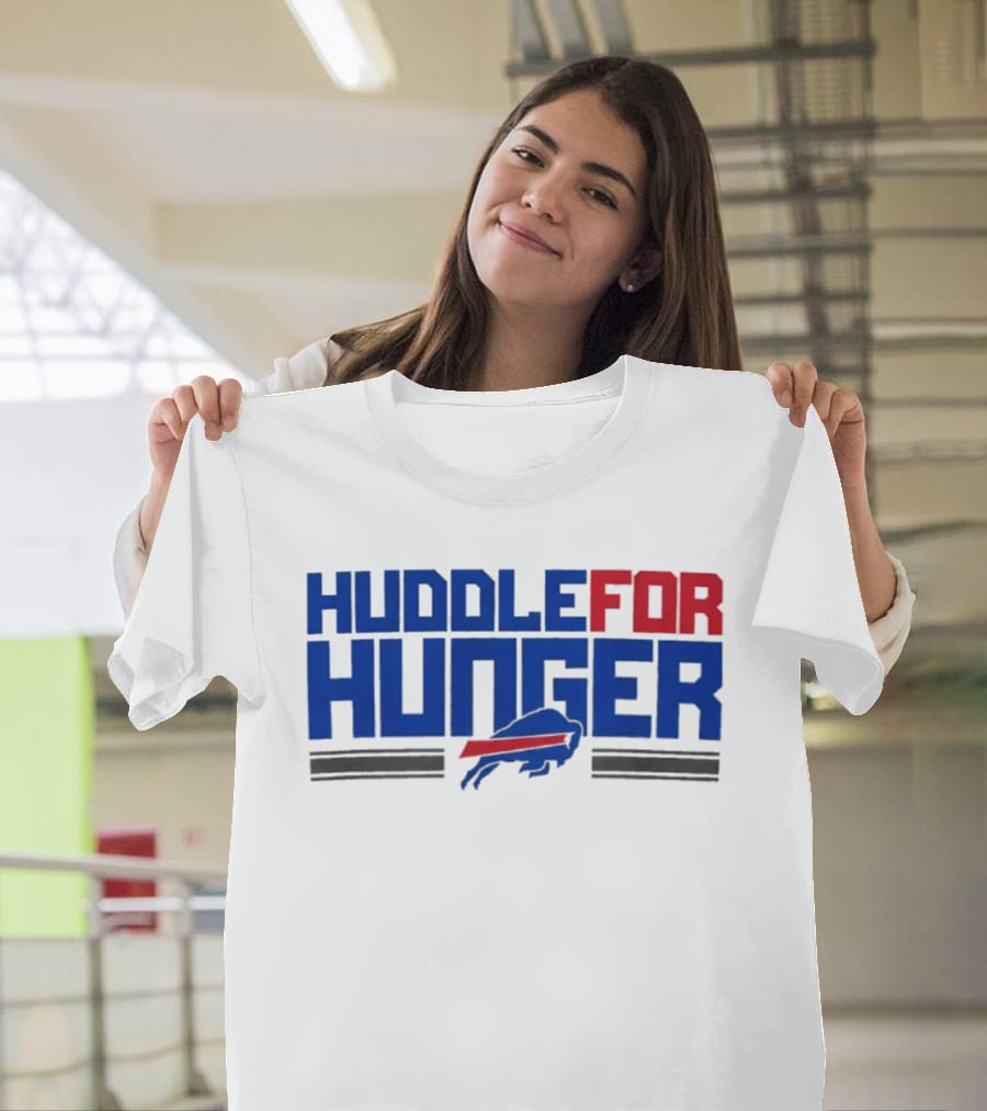 Buffalo Bills Huddle For Hunger Initiative With Joe Brady T-Shirt