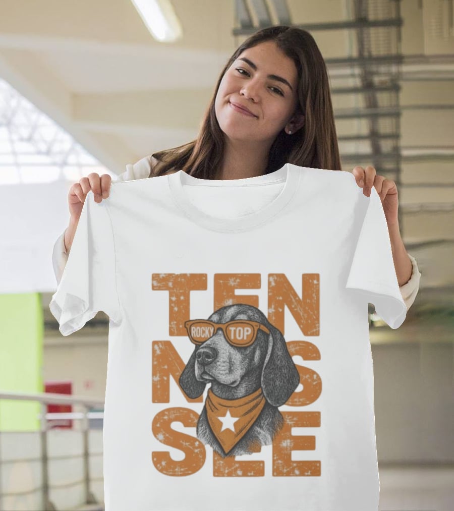 Comfort Colors Rocky Top Tennessee Dog Sunglasses Football T-Shirt