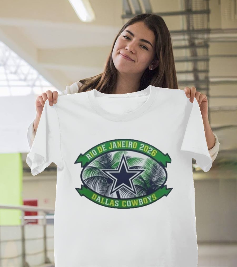 Rio De Janeiro 2026 Dallas Cowboys Palm Trees Star T-Shirt