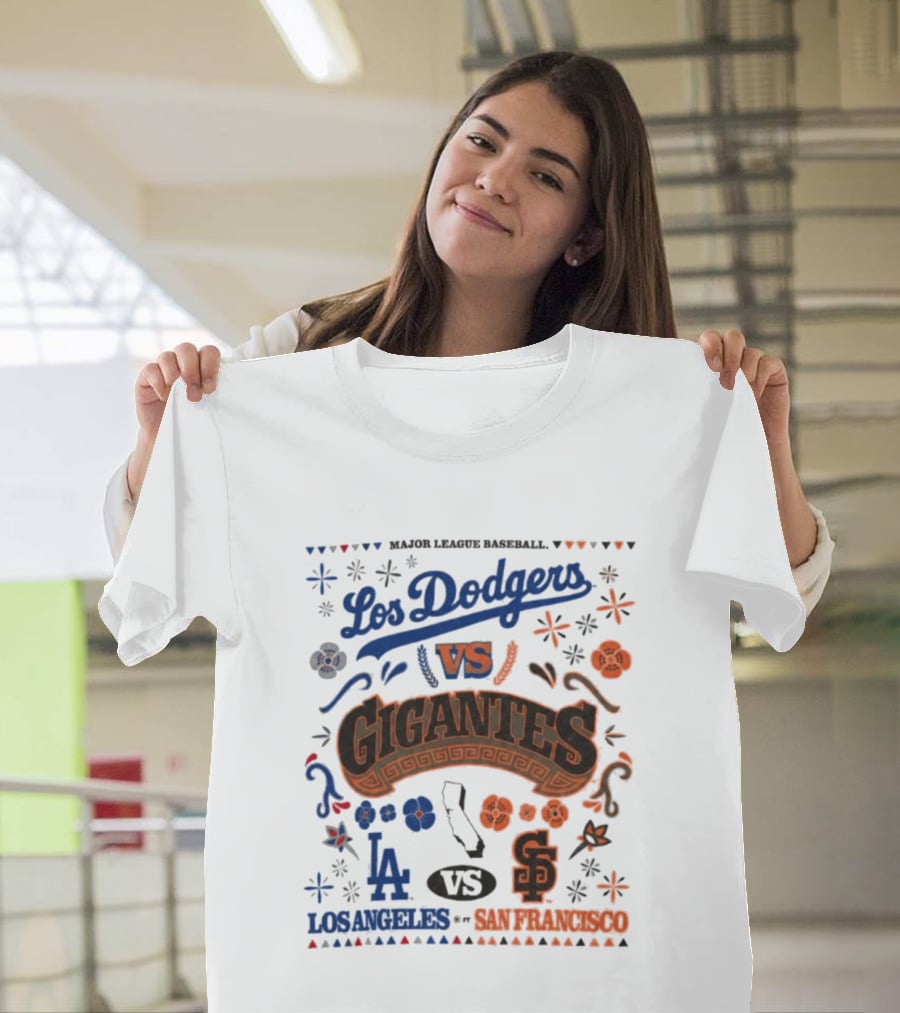 Major League Baseball Los Dodgers VS Gigantes Los Angeles San Francisco Matchup T-Shirt