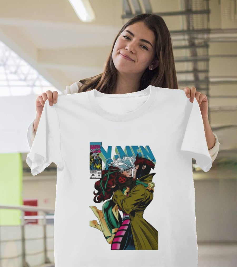Marvel Comics X Men Gambit And Rogue Kiss Cover Comfort Colors Adult T-Shirt