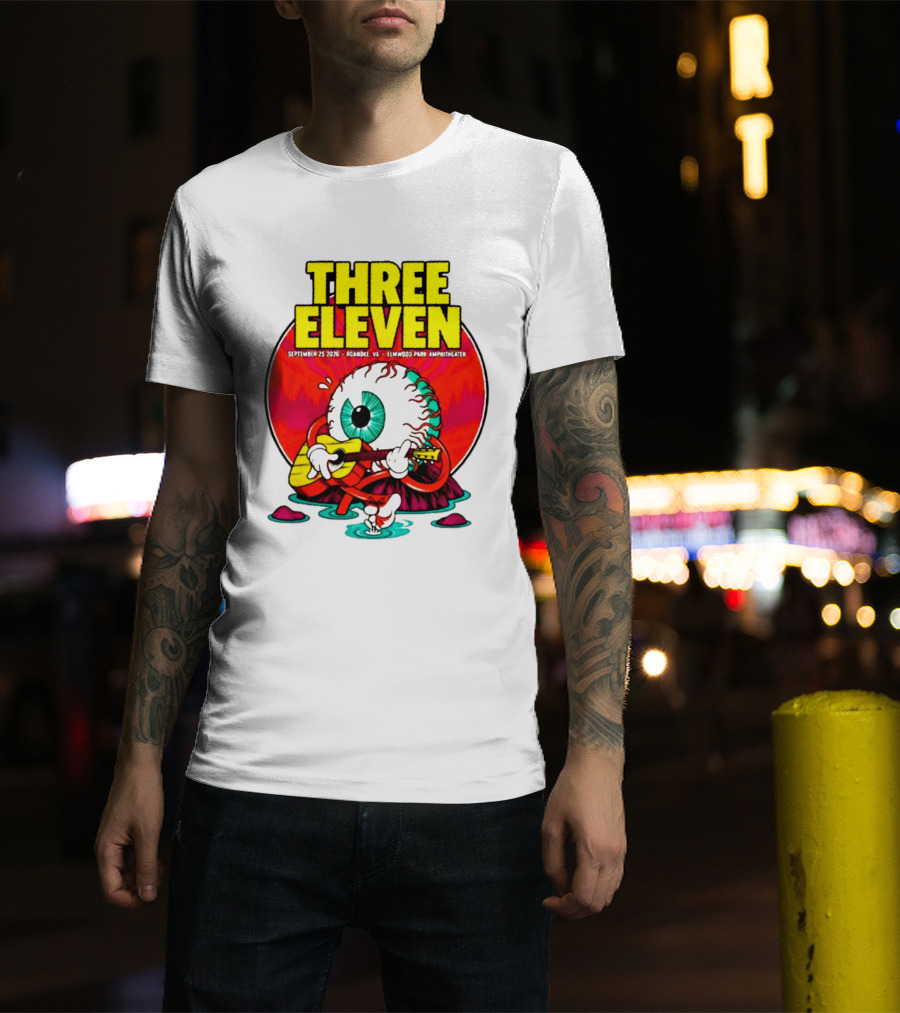 THREE ELEVEN September 25 2026 Roanoke VA Elmwood Park Amphitheater Event T-Shirt