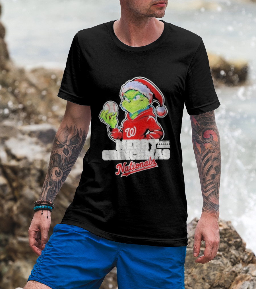Grinch Merry Grinchmas Washington Nationals Baseball Christmas 2026 T-Shirt