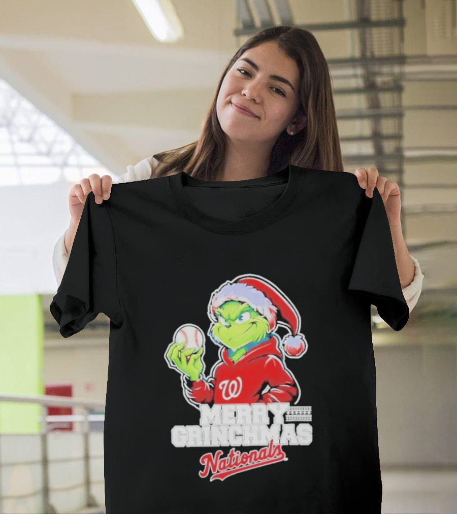 Grinch Merry Grinchmas Washington Nationals Baseball Christmas 2026 T-Shirt