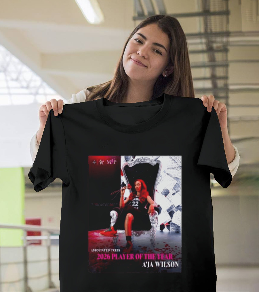 Las Vegas Aces A'ja Wilson 2026 Player Of The Year Associated Press MVP All T-Shirt
