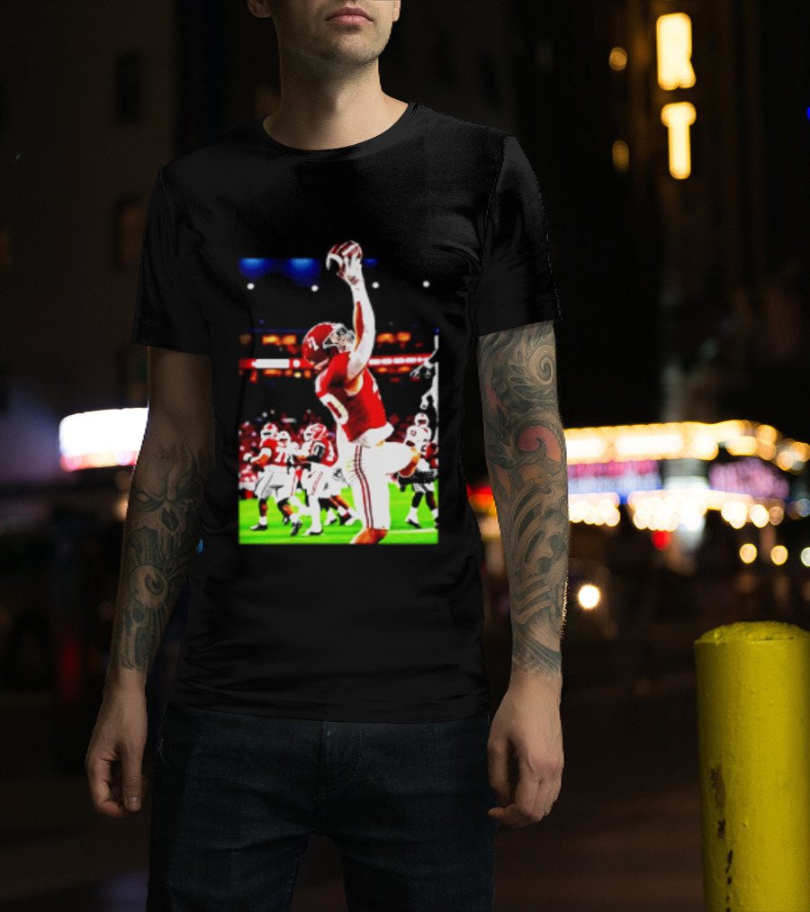 Alabama Crimson Tide Josh Ford One Handed Football Catch T-Shirt