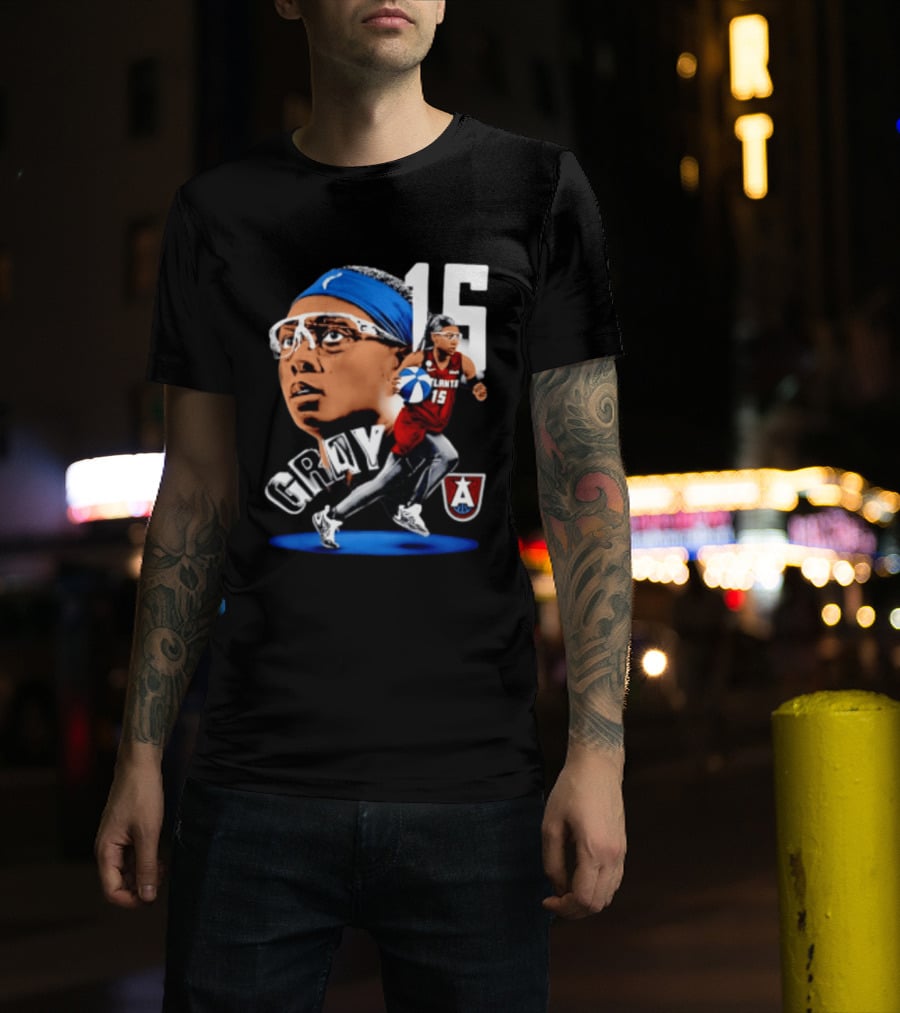 Allisha Gray 15 Atlanta Dream WNBA Basketball Player Action T-Shirt