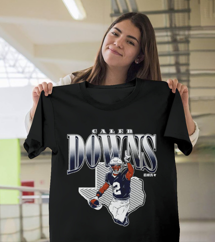 Caleb Downs 2026 Dallas Football Player Number 2 Texas T-Shirt