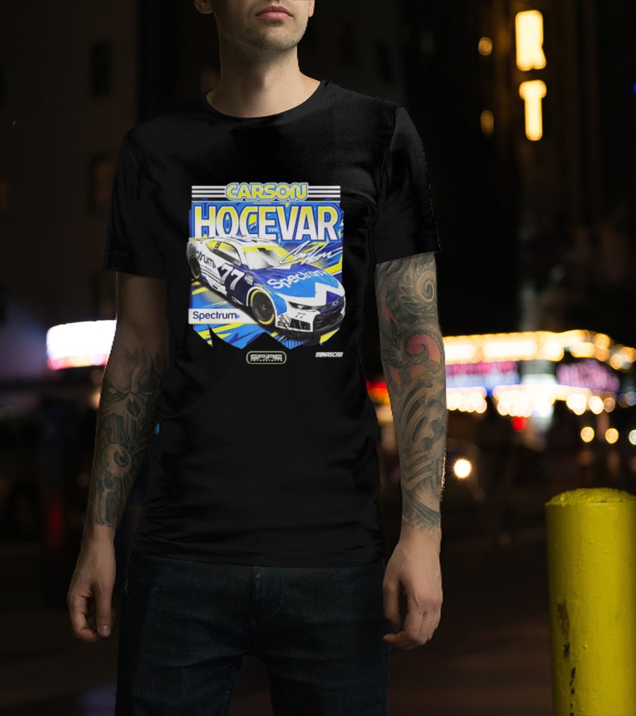 Carson Hocevar Spectrum 77 Racing Car Signature T-Shirt