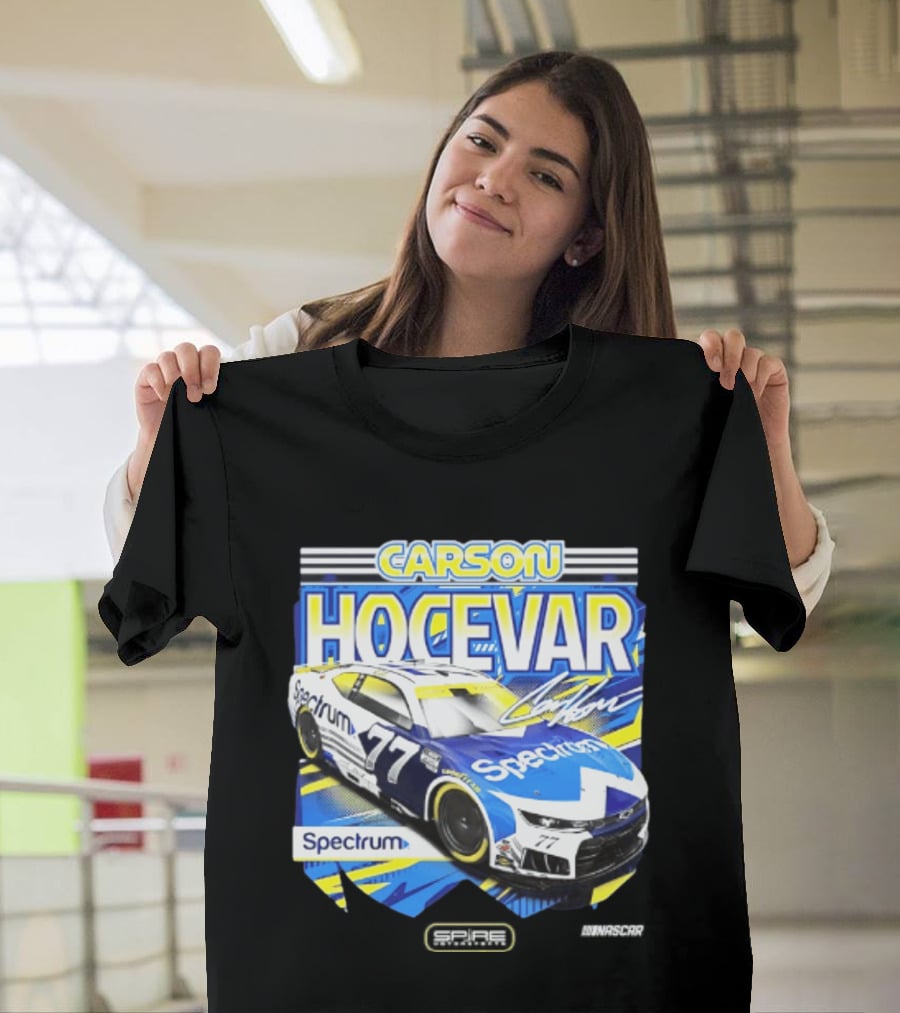 Carson Hocevar Spectrum 77 Racing Car Signature T-Shirt