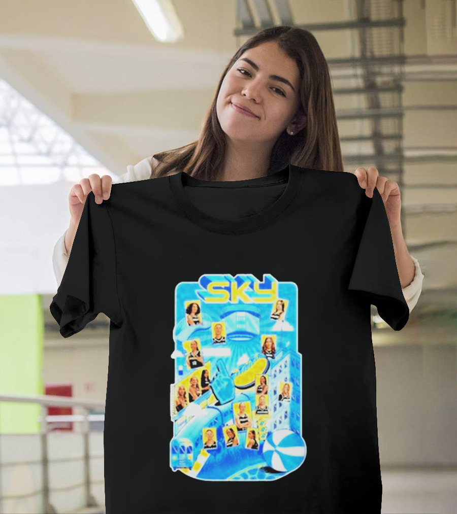 Chicago Sky WNBA 2026 Appreciation Night Black Team Celebration Skyline T-Shirt