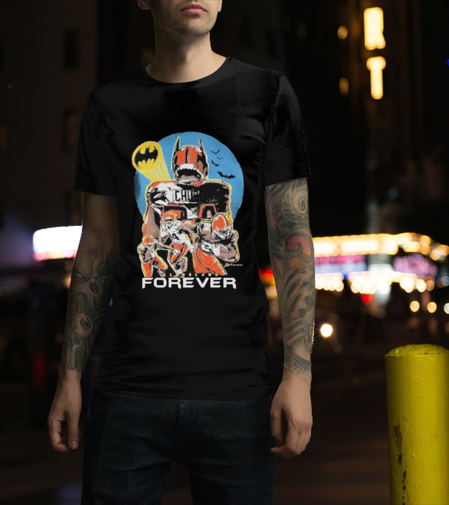 Cleveland Browns Nick Chubb Batman Signal Forever T-Shirt